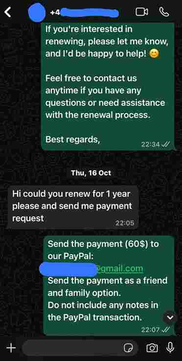 Customer feedback about subscription renewal