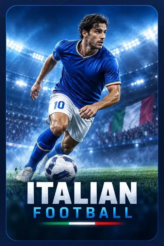 Fictional football player representing Italian league sports content