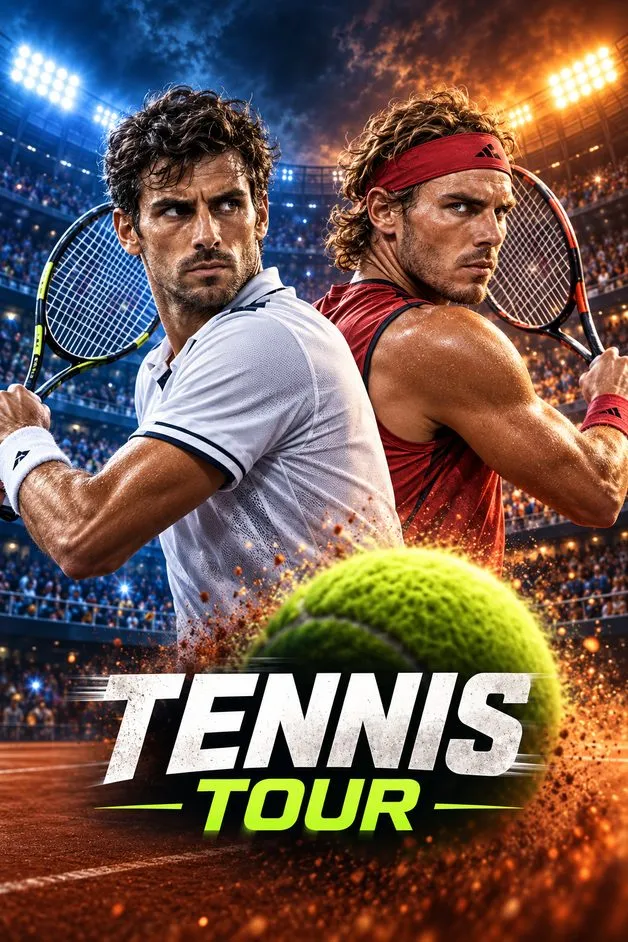 Fictional tennis player representing live tennis sports content