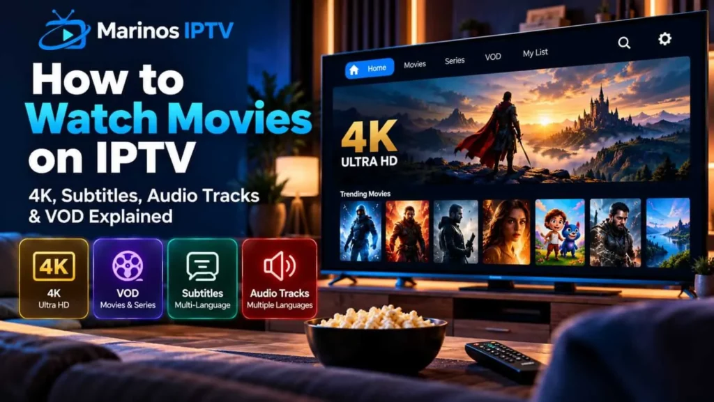 Watch movies on IPTV with 4K subtitles and multiple audio tracks